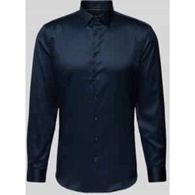Slim fit zakelijk overhemd van satijn
