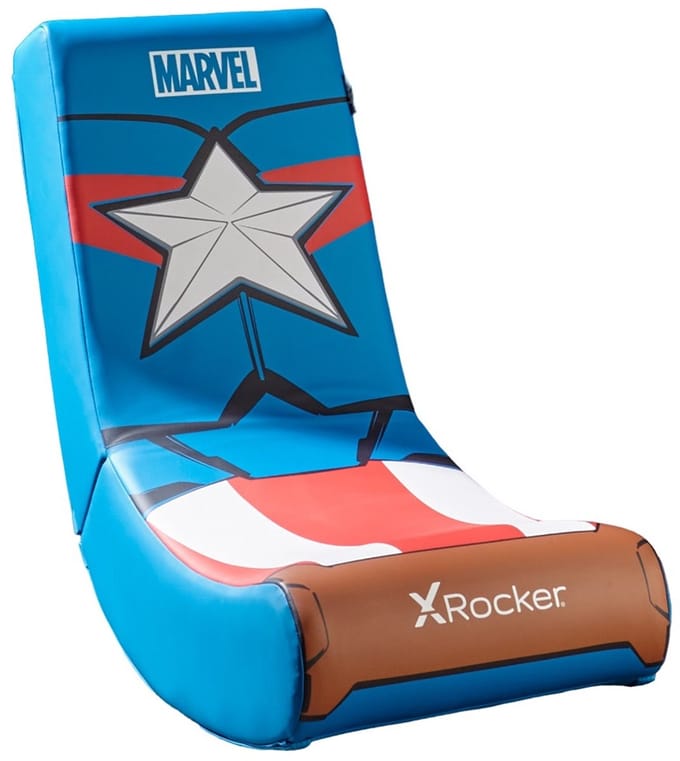 X-Rocker - Officiele Marvel Captain America Inklapbare Gaming Stoel - Zetel Junior 6 tot 12 jaar