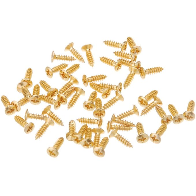 50 schroeven verguld 3 mm voor Fender Strat Tele elektrische gitaar slagplaat Scratchplate goud