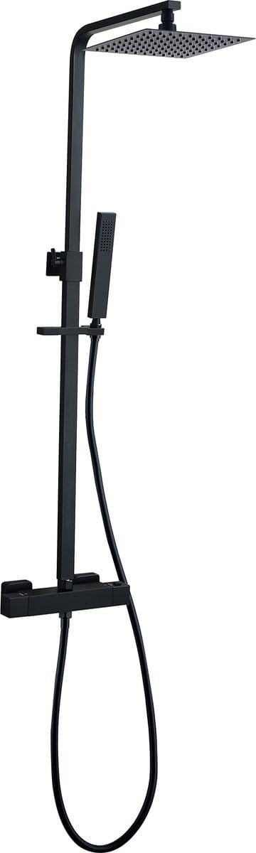 Klea Eco Twenty Douche Opbouwset Met Thermostaatkraan Mat Zwart