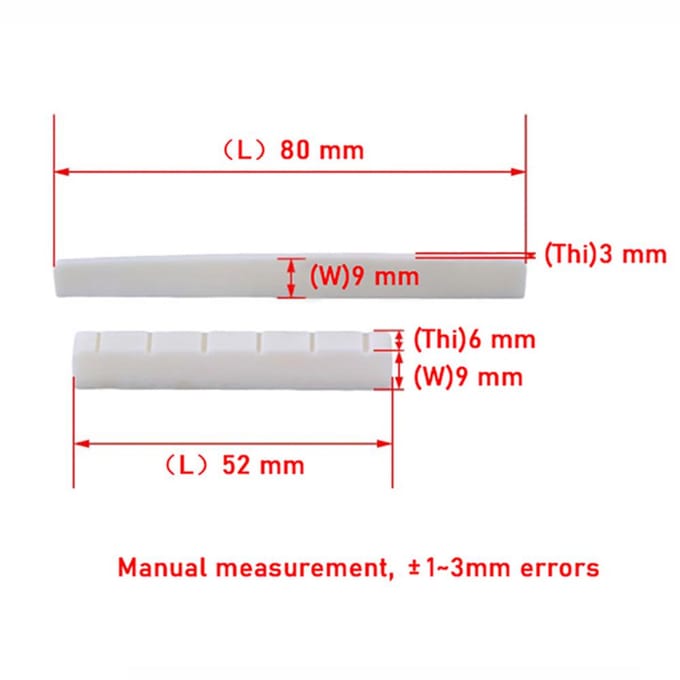 Gitaarzadelmoer Wit Veebot voor 39 Inch Klassieke Gitaar 2Pcs white