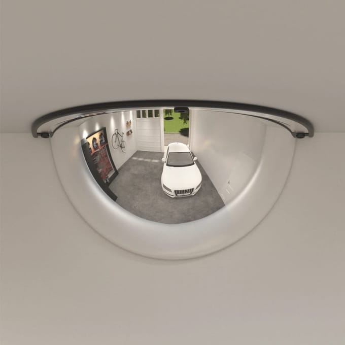 vidaXL - Verkeersspiegel - halve - bol - 2 - st - Ø - 30 - cm - acryl