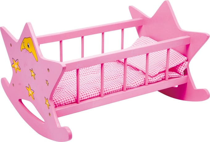 Small Foot - Wooden Doll Bed Star Pink