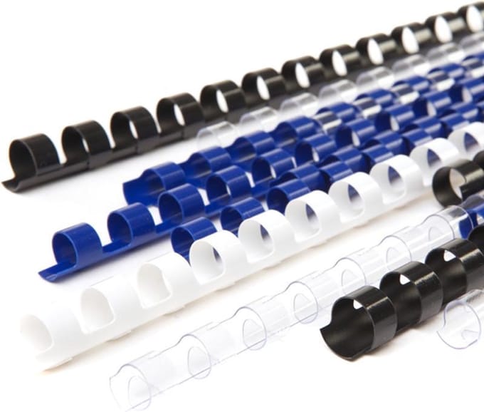 Kunststof bindring 12mm - blauw - 100 stuks