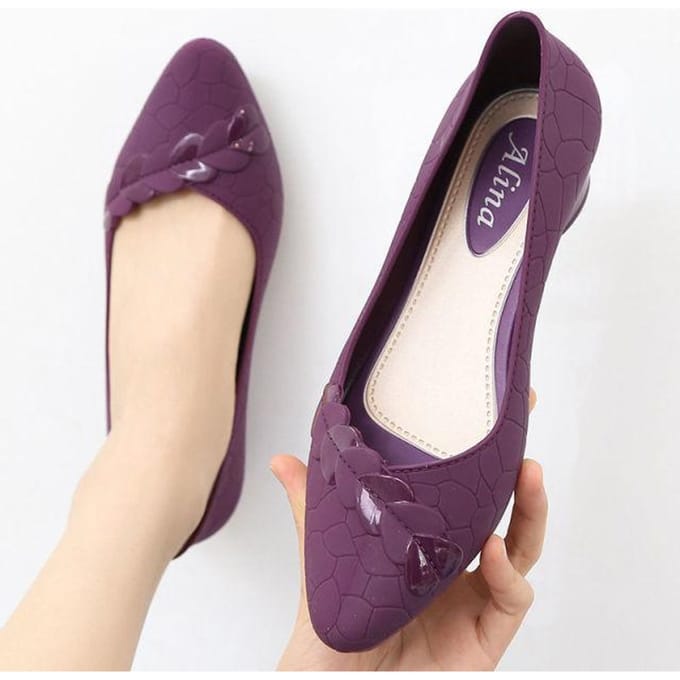 Mode Dames Regenlaarzen ,Lage Hak ,Waterdicht ,Rubberen Werkgalos ,Instapper ,Antislip 40