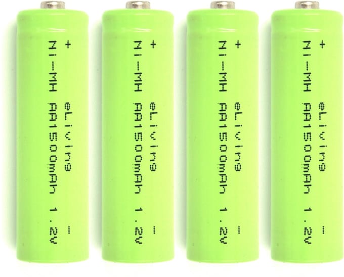 eLiving - Oplaadbare AA batterijen. 1500mAh HR6 1.2V NiMH - 4 stuks