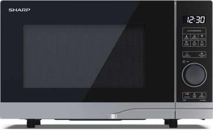 Sharp Premium series YC-PS204AE-S - microwave oven - freestanding - silver