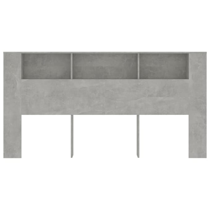 vidaXL - Hoofdbordkast - 200x18,5x104,5 - cm - betongrijs