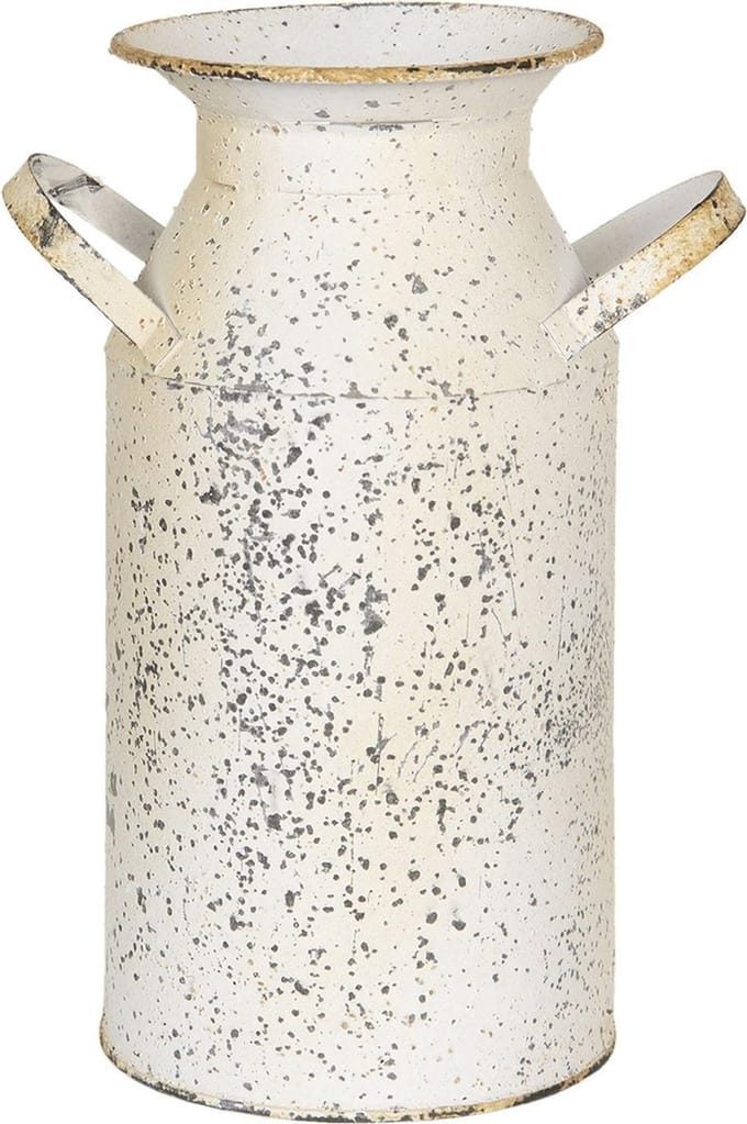 Clayre & Eef Decoratie Melkbus 15x11x23 cm Beige Grijs IJzer