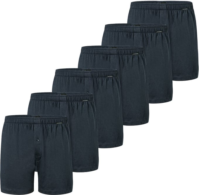 Schiesser Heren boxershort 6 pack Singel-Jersey