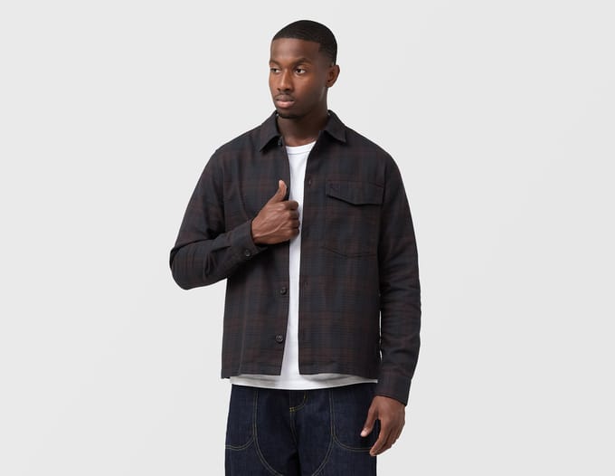 Fred Perry Textured Check Overshirt, blauw