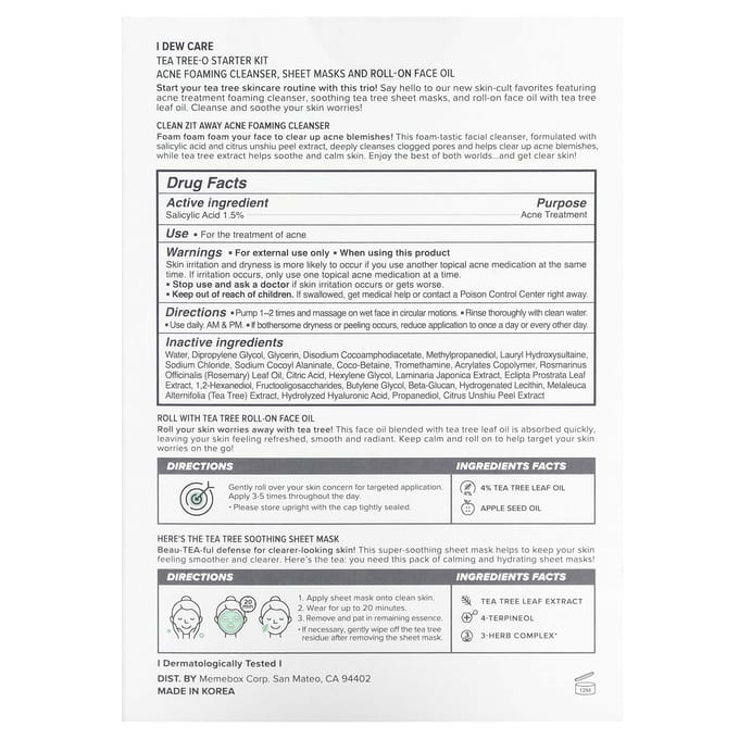 I Dew Care, Kit de démarrage Tea Tree-O, 1 pièce blue