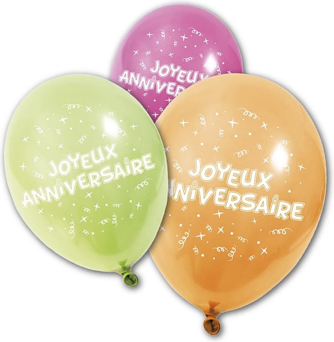 HOBI - 8 Joyeux Anniversaire ballonnen