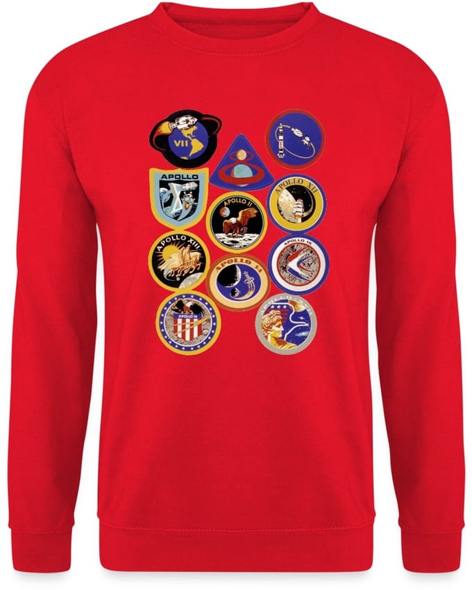 NASA Apollo-missie-insignes Sweater Heren