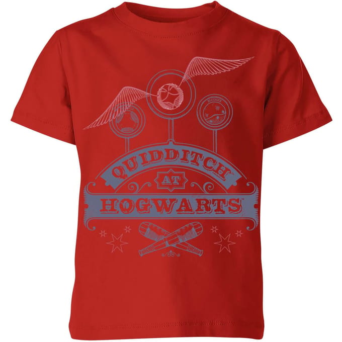 Harry Potter Quidditch At Hogwarts Kids' T-Shirt - Red - 110/116 (5-6 jaar)