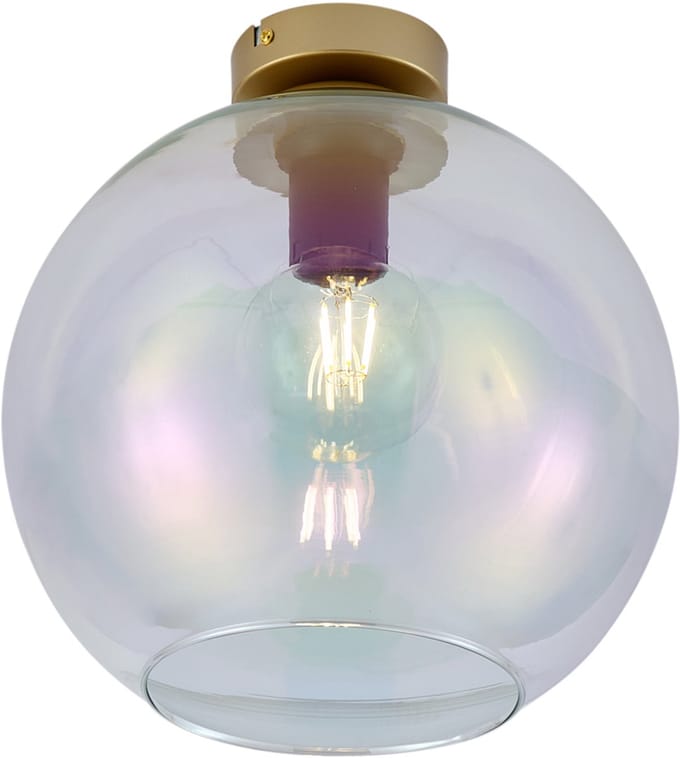 QAZQA sandra - Art Deco Plafondlamp - 1 lichts - Ø 30 cm - Goud/messing - Woonkamer