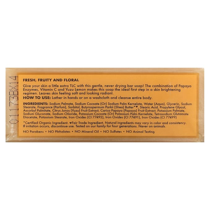 SheaMoisture, Opfrissende & Verhelderende Zeepreep, Papaja & Vitamine C, 8 oz (227 gr) orange