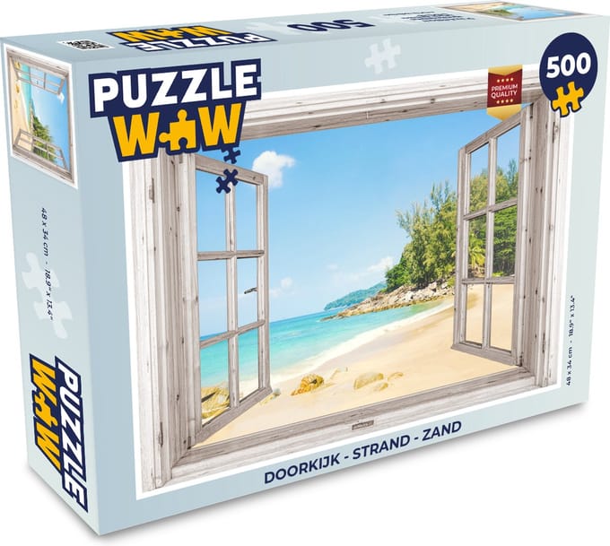 Puzzel Doorkijk - Strand - Zand - Legpuzzel - Puzzel 500 stukjes