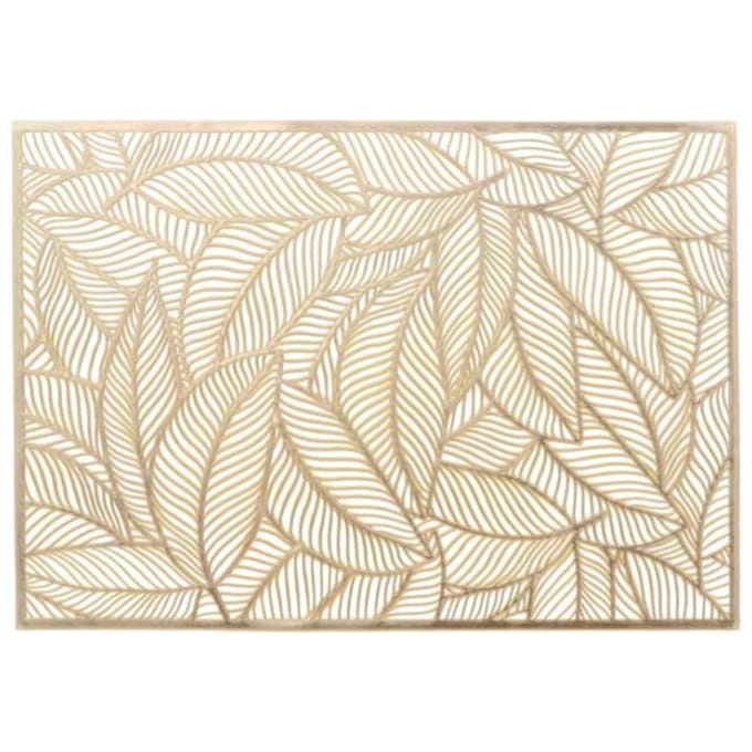 Unique Living | Placemat Nissa | Rechthoekig | Polyester | Goud | 30x45cm