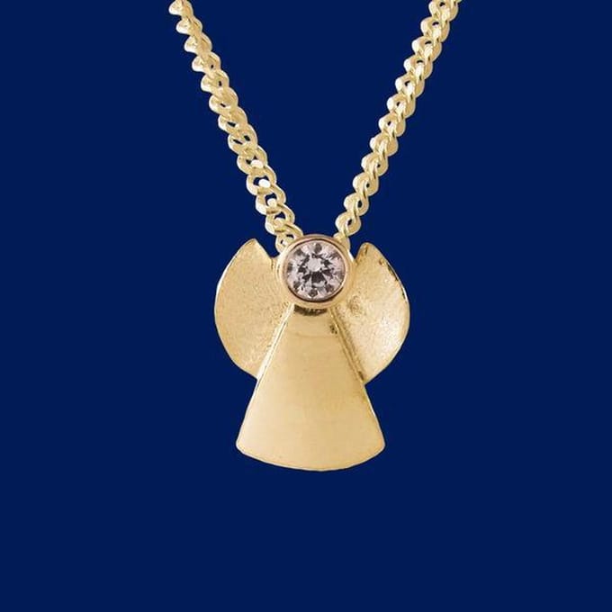 AuBor ®. Hanger. Goud. De engel met zirkonia
