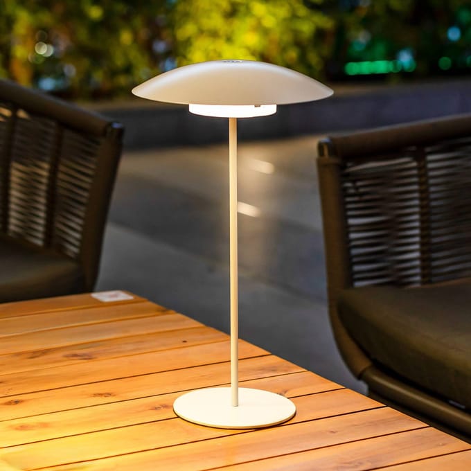 Newgarden Sardinia LED oplaadbare lamp IP44 wit 30 cm