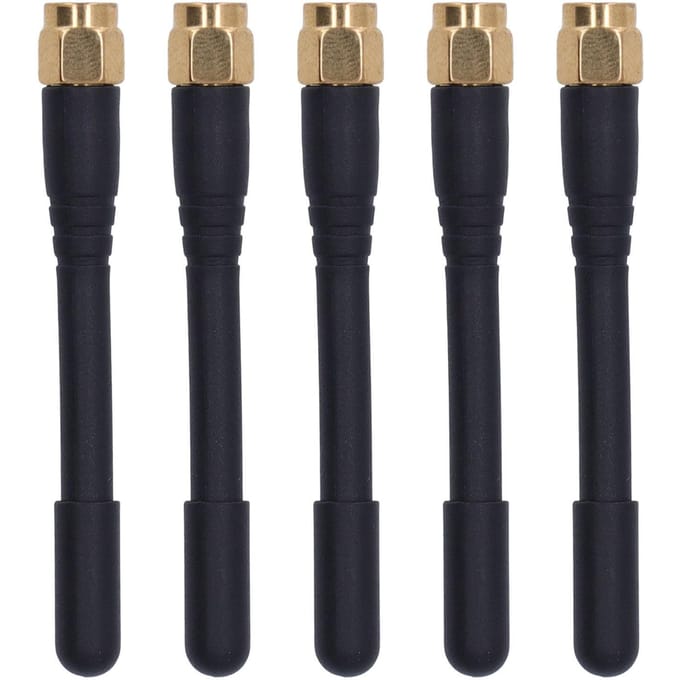 5PCS Antenne de Signal Double Fréquence Omnidirectionnelle Étanche Antenne SMA Mâle Gain 3DBi