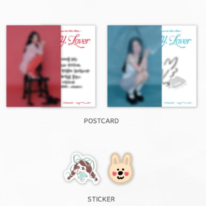 Miyeon   Set de 14 Lettres   2ème Mini Album Pop Up Md beige