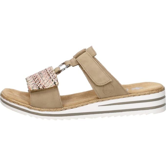 Rieker Slippers E1/2 beige combi Synthetisch - Maat 41