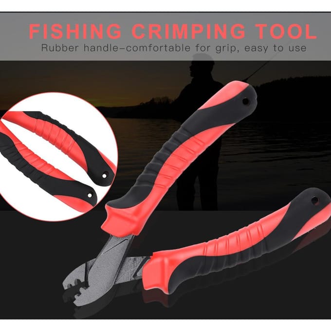 Multifunctionele Vis Krimp Tang Tool Comfortabele Rubberen Handgreep Tackle Accessoire red