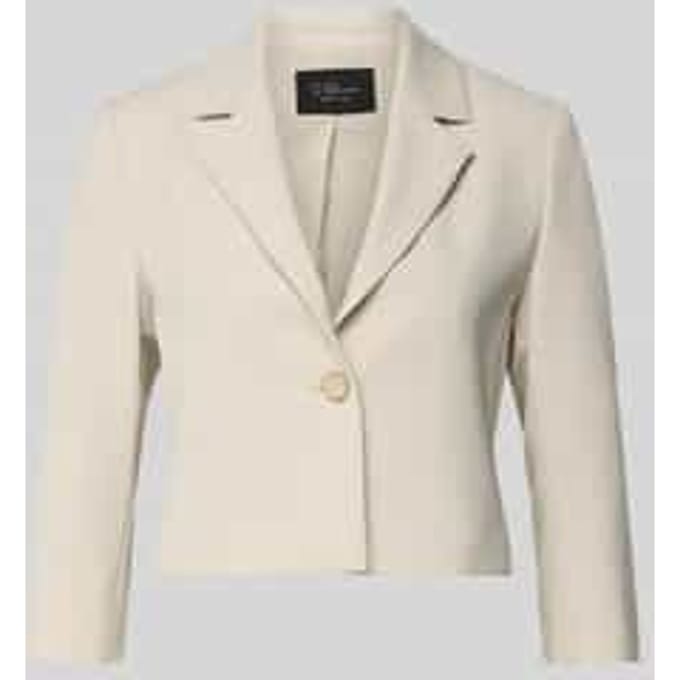 regular fit korte blazer met reverskraag