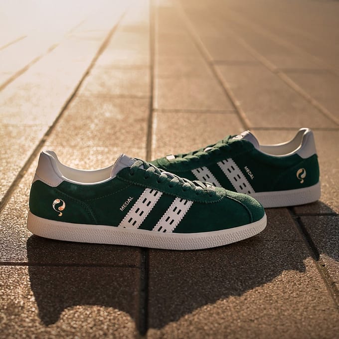 Heren Sneaker Medal - Hardgroen/Wit