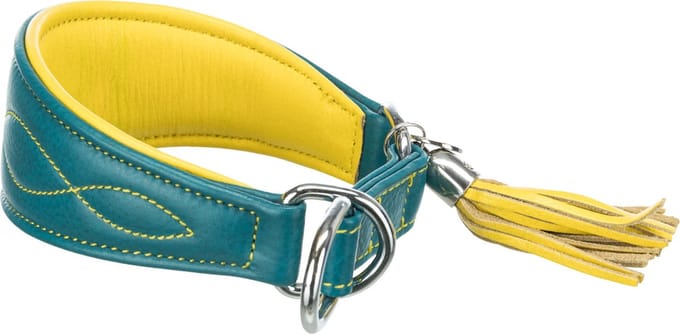 Trixie Active Comfort Anti-trek Windhondenhalsband Petrol/geel XS