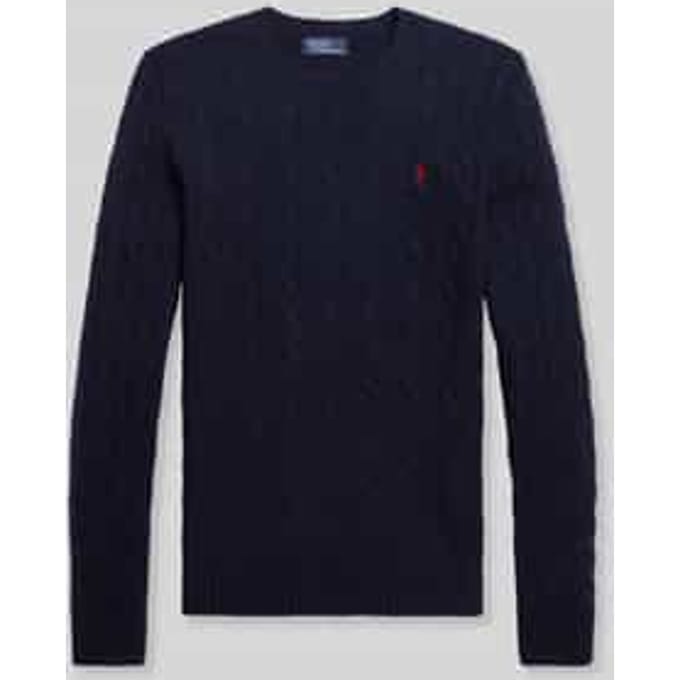 regular fit gebreide pullover van mix van wol en kasjmier