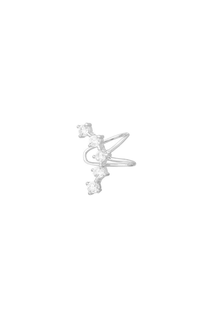 Bijoutheek Earcuff 5 Stones Zilver