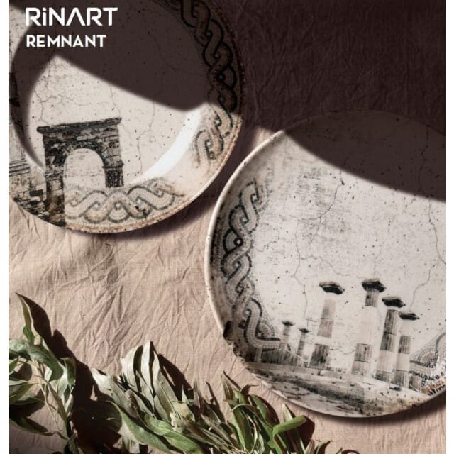 Rinart Pizzabord - Remnant - Porselein - 32 cm - set van 2