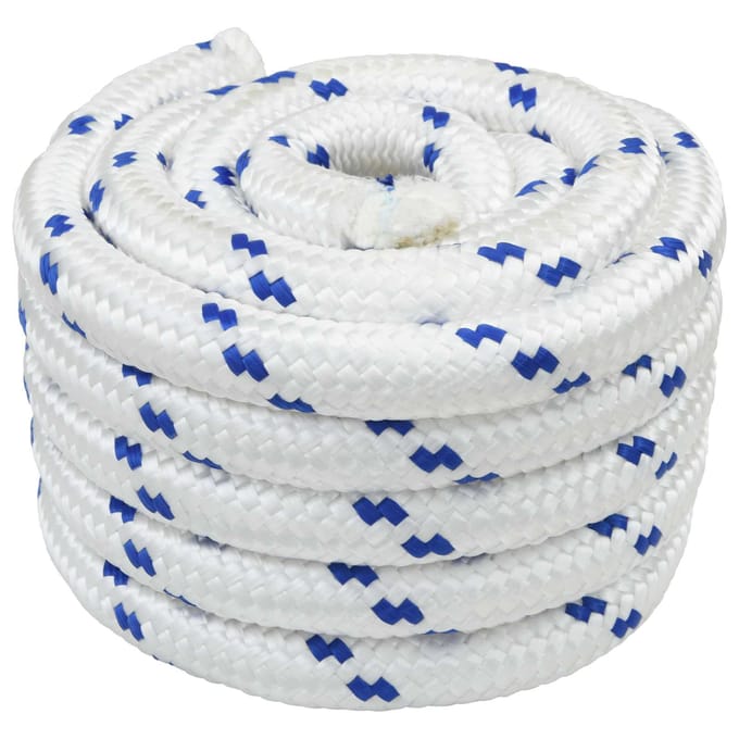 vidaXL - Boottouw - 60 - mm - 5 - m - Wit - en - Blauw - polypropylène