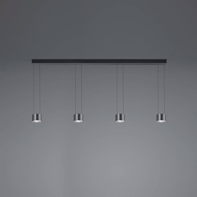 BANKAMP Impulse Flex LED hanglamp 4-lamps zwart