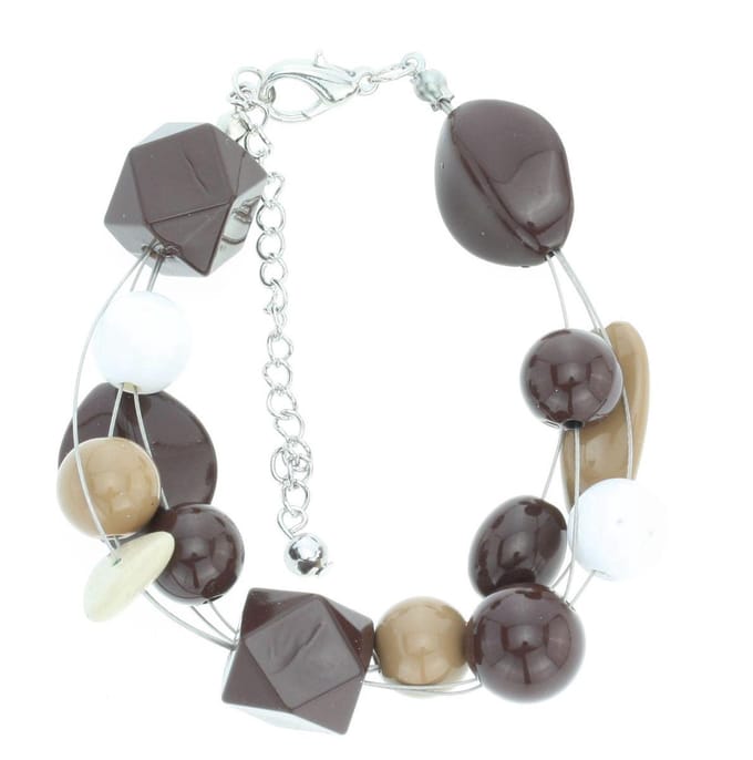 Behave - Kralenarmband bruintinten mix - rustige stijl - dagelijks gebruik