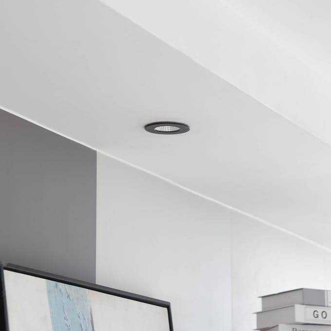 Arcchio LED downlight Lirin, zwart, 2.700K