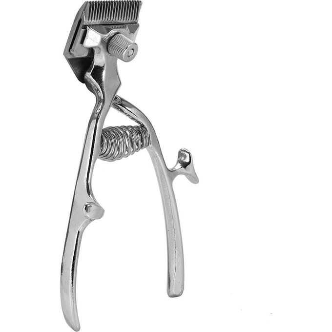 Ontharingstrimmer, snijder, handtrimmer, klassieke tondeuse, kappersmes, roestvrij staal, handmatige haarsnijtool gray
