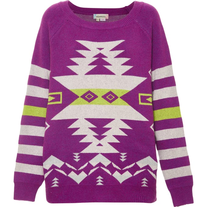 IZIA Jumper Dames PAARS GEBROKEN WIT