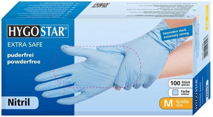 Nitril handschoenen Extra Safe maat L 100 st.