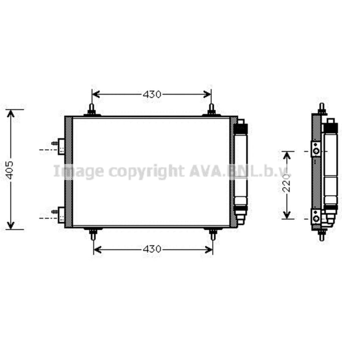 Condensator, airconditioning AVA COOLING PEA5209D AVA