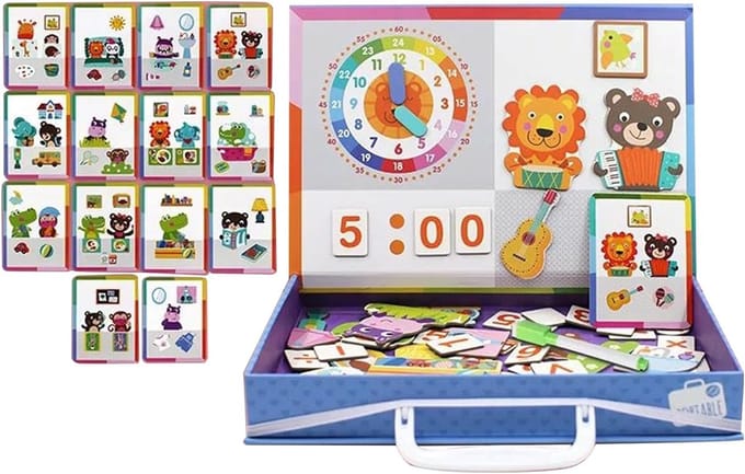 Magnetisch Puzzelboek - Educatief Speelgoed - Creatief Leren - Afveegbaar Oppervlak - 21 Cm