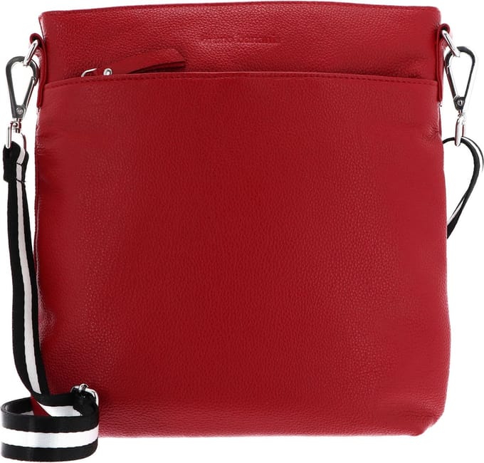 bruno banani Leren Schoudertas Crossbody Bag Red Rood
