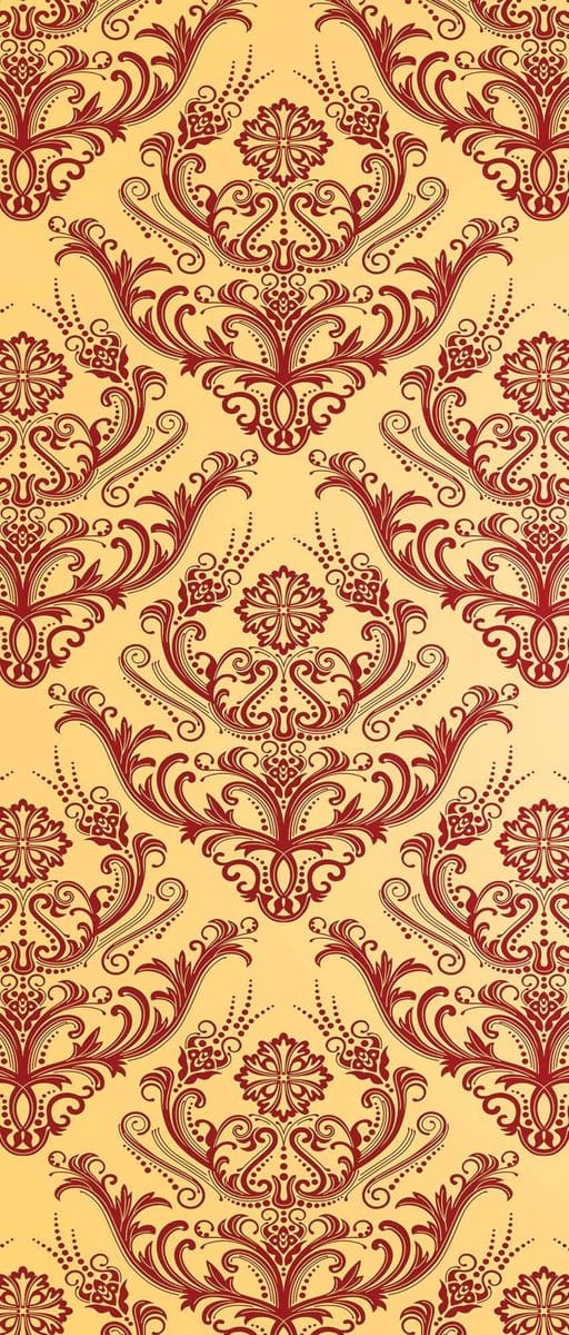 Fotobehang Floral Pattern Abstract | DEUR - 211cm x 90cm | 130g/m2 Vlies