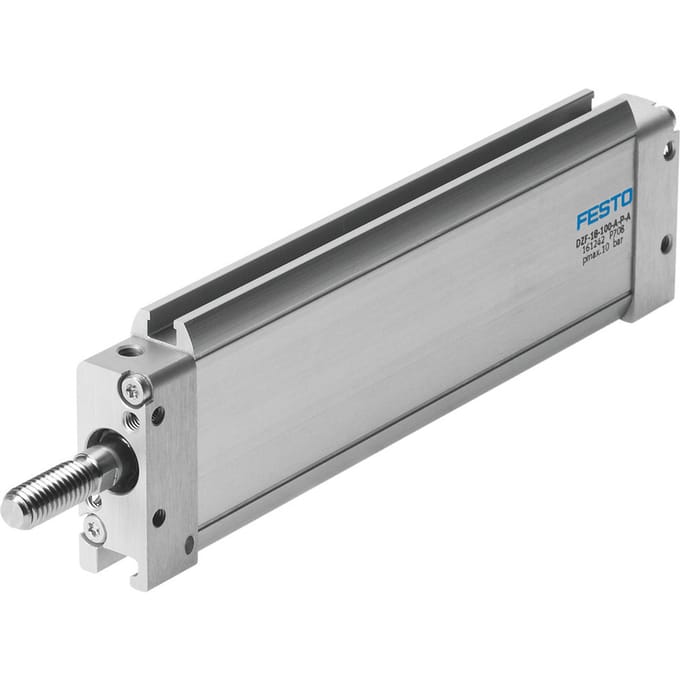 Festo Vlakke Cilinder 18mm Boring 10mm Slag Dubbelwerkend - 161237 - P2DT7