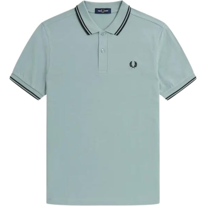 Fred Perry Herenpoloshirt met dubbele kraag (Lichtblauw)