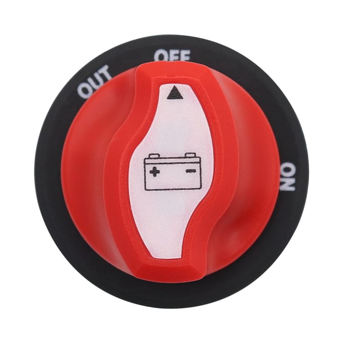 Accuschakelaar 150A 32V Accu-ontkoppeling Master-stroomonderbreker voor campers, ATV's, auto's, boten rood