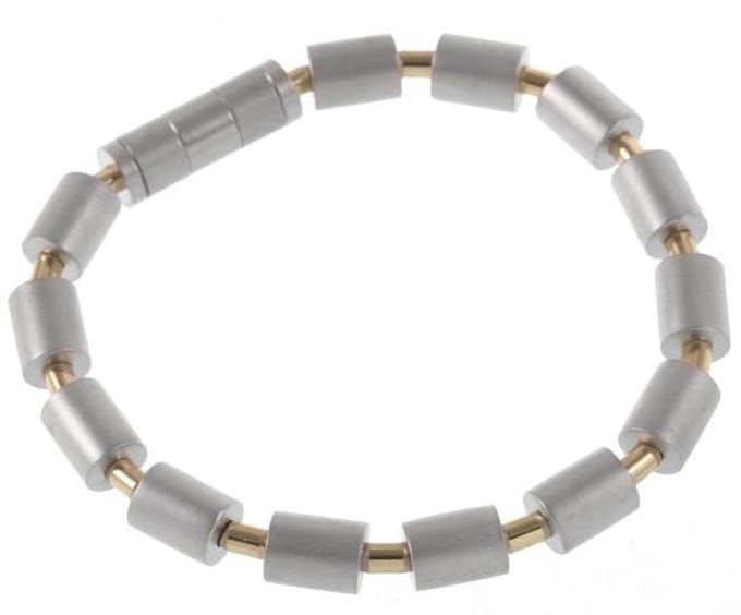 Behave - armband zilverkleur goudkleur - minimalistisch - 19 cm